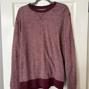 Express Burgundy and Cream Knit Top